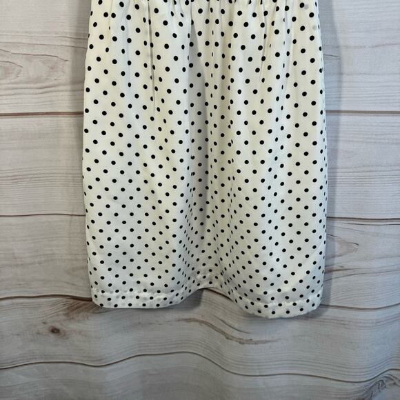J.Crew White With Black Polka Dot Sleeveless Mini Dress Size 00 - Picture 3 of 8